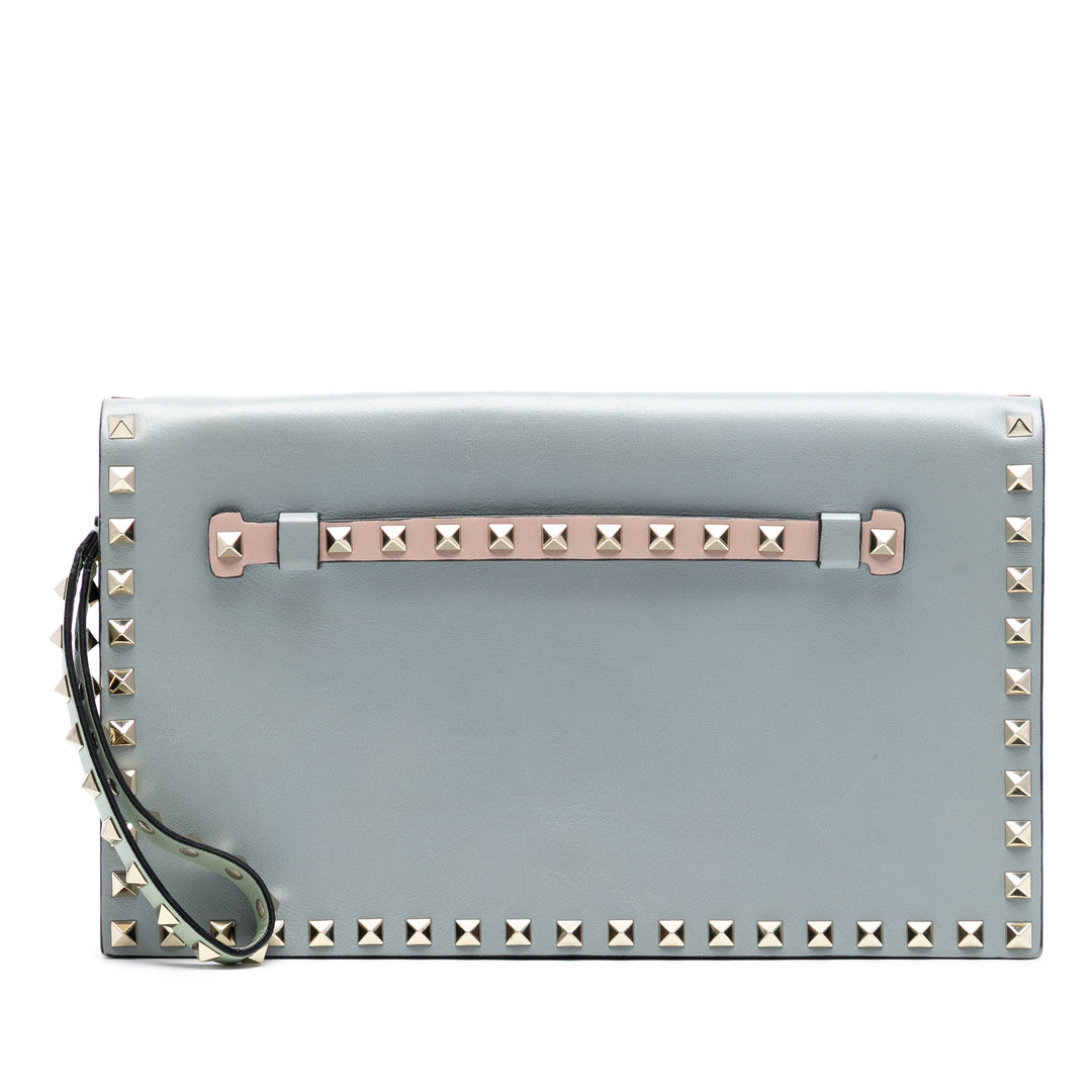 Valentino Tricolor Rockstud Wristlet Pochette
