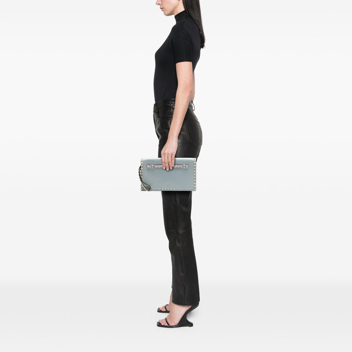 Valentino Tricolor Rockstud Wristlet Pochette