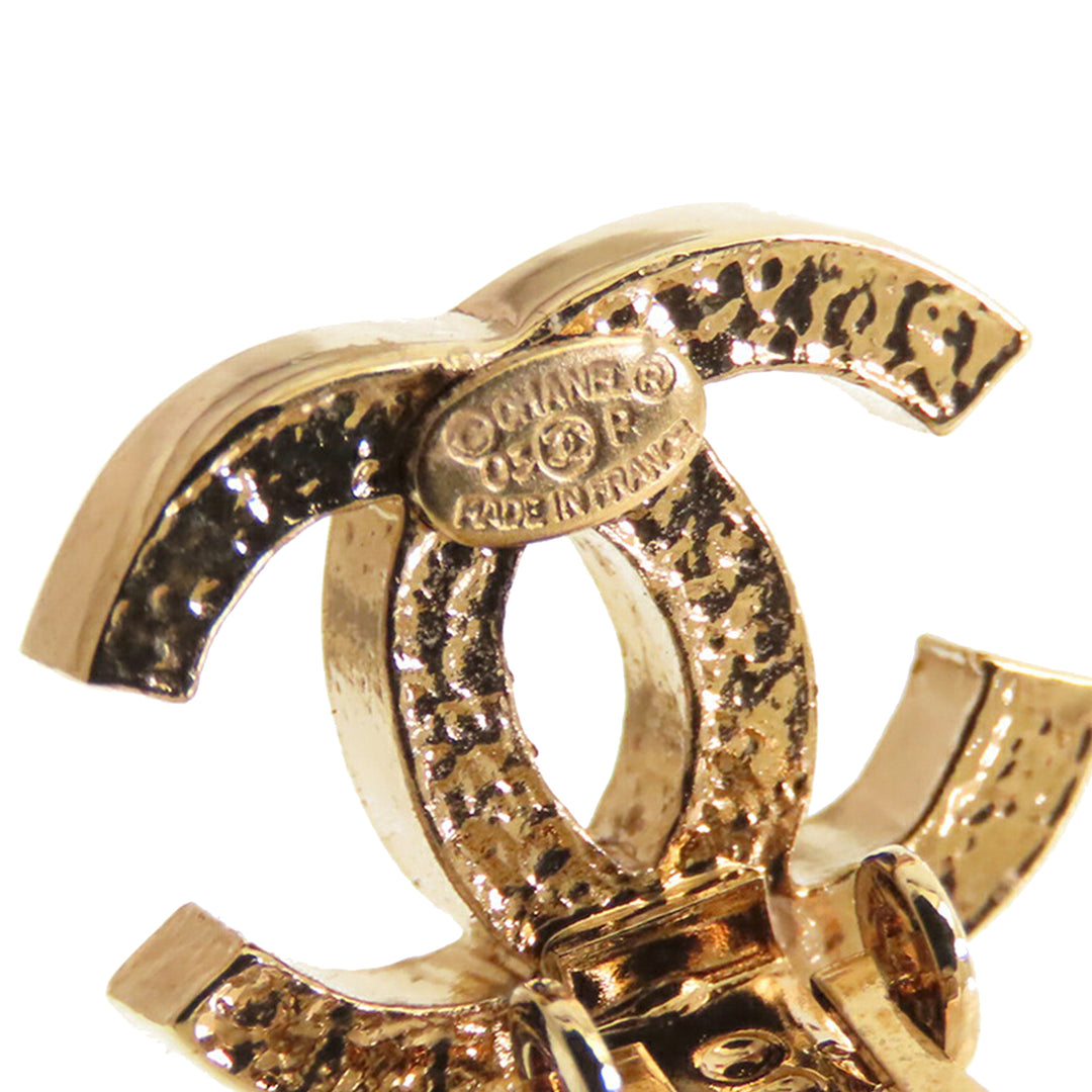 Chanel plaqué CC Clip on Boucles d’oreilles