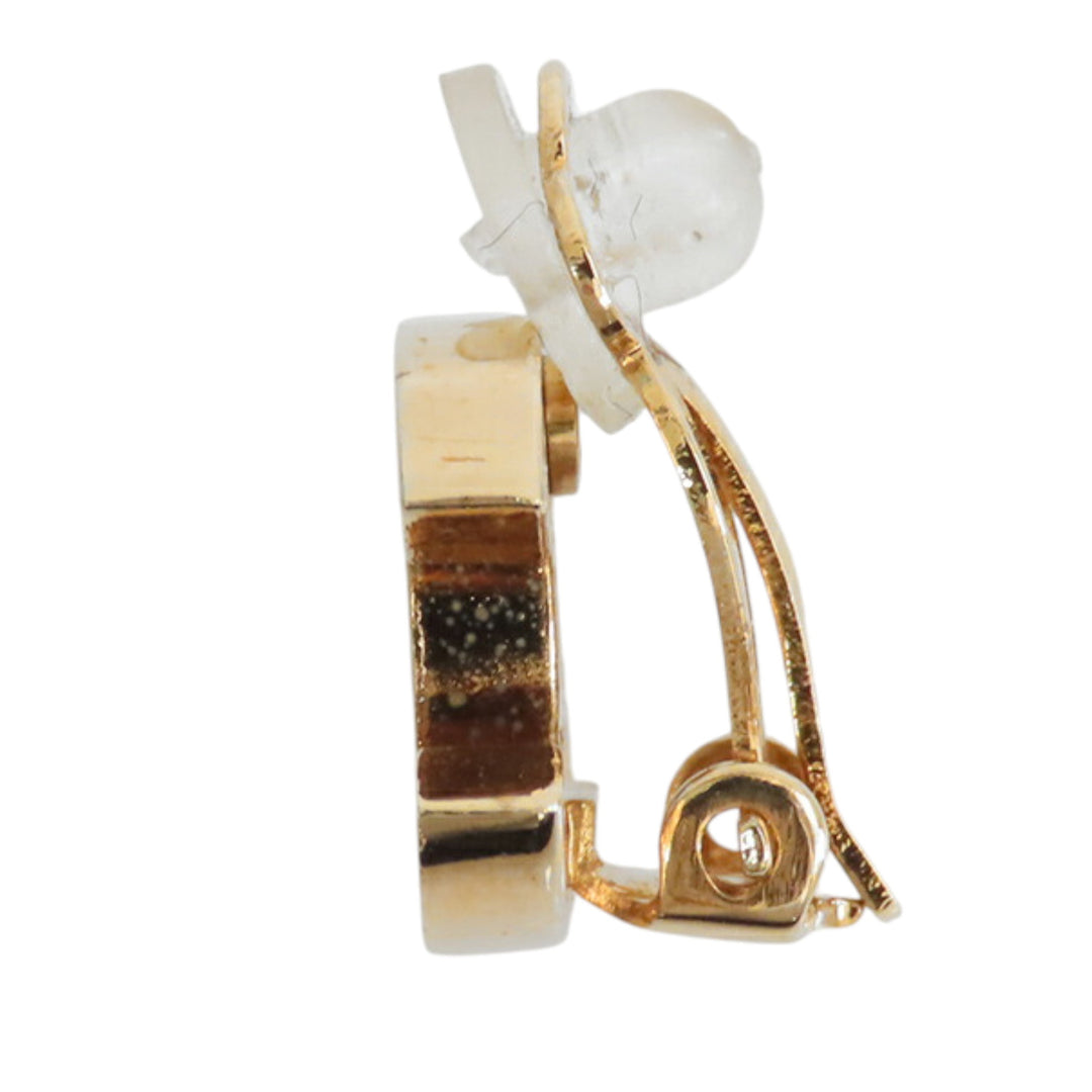 Chanel plaqué CC Clip on Boucles d’oreilles