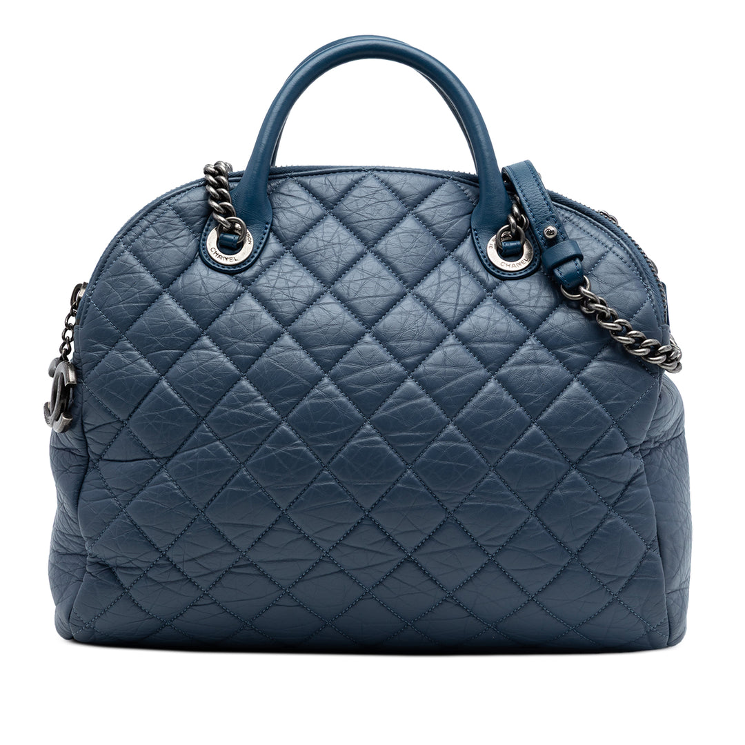 Chanel CC Matelassé vieilli Sac bowling Cuir de veau