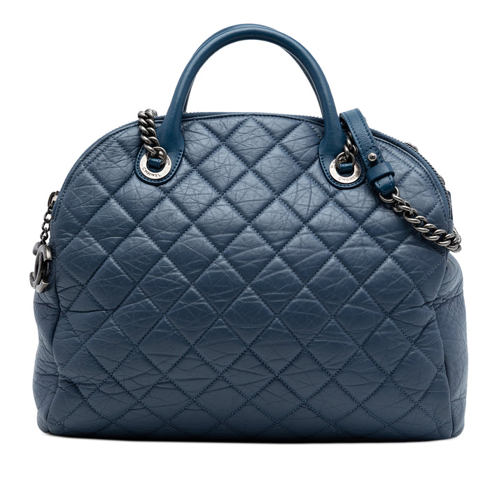 Chanel CC Matelassé vieilli Sac bowling Cuir de veau