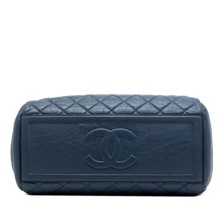 Chanel CC Matelassé vieilli Sac bowling Cuir de veau