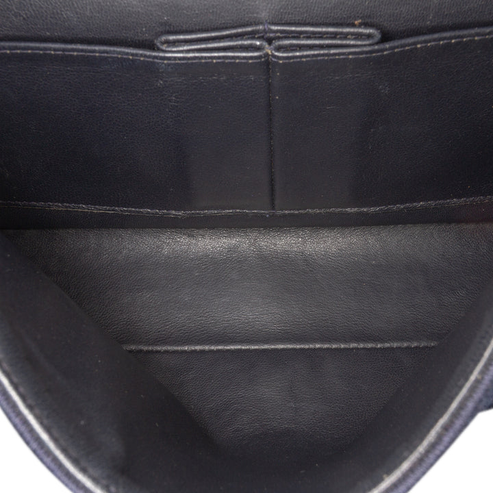 Chanel Medium Classic Jersey Double rabat Bleu – GABY PARIS Authentique
