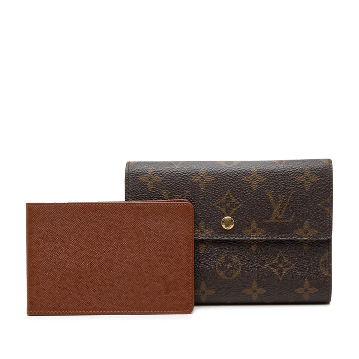 Louis Vuitton Porte Tresor Etui Papiers Portefeuille Monogram Marron – vue 10 – GABY PARIS