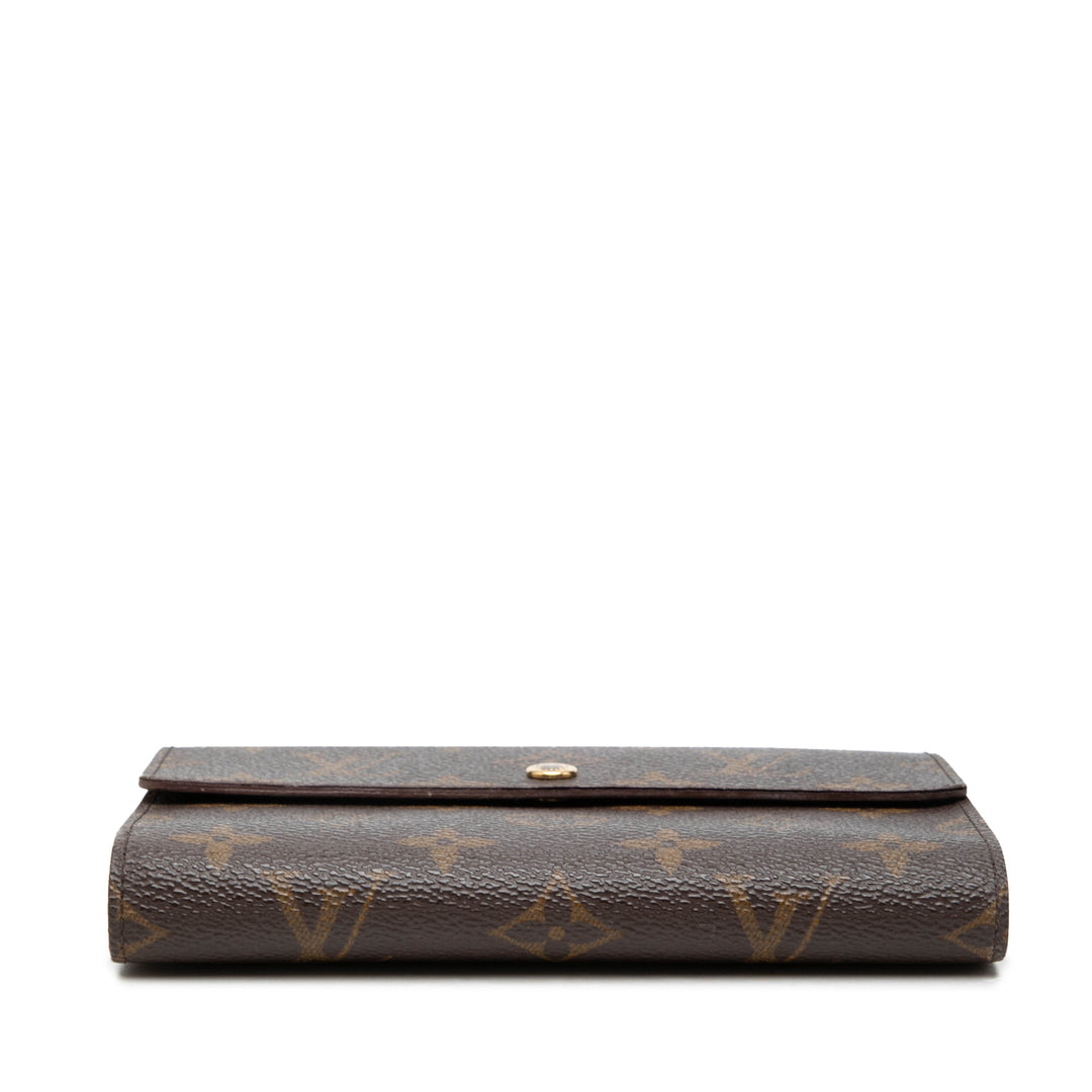 Louis Vuitton Porte Tresor Etui Papiers Portefeuille Monogram Marron – vue 3 – GABY PARIS