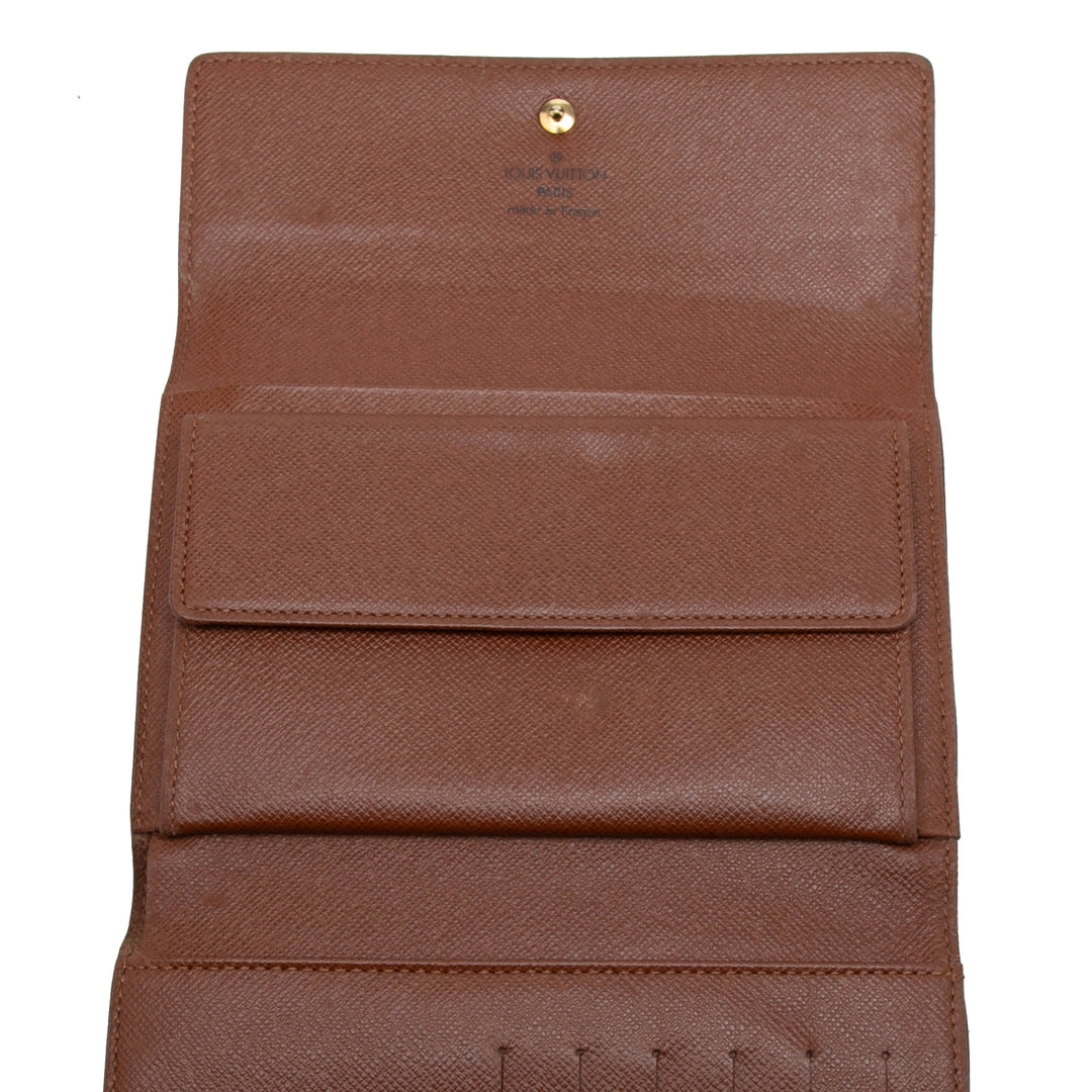 Louis Vuitton Porte Tresor Etui Papiers Portefeuille Monogram Marron – vue 4 – GABY PARIS