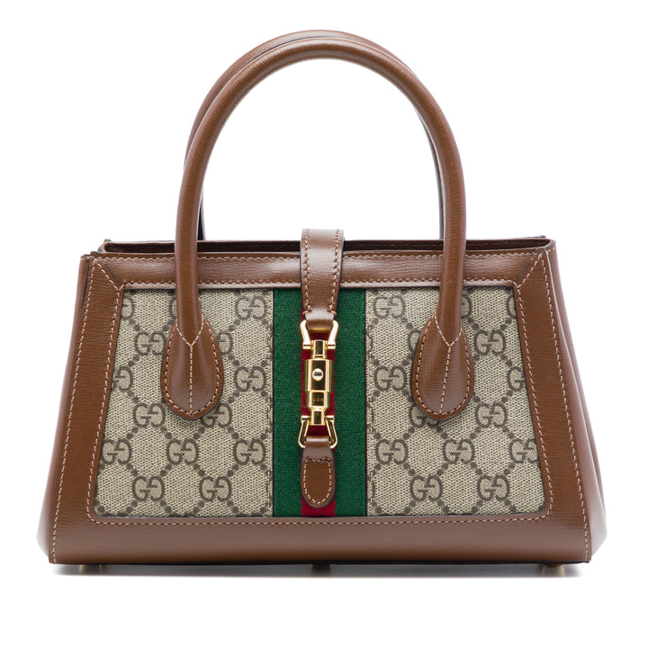 Gucci Small GG Supreme Web Jackie 1961 Cabas