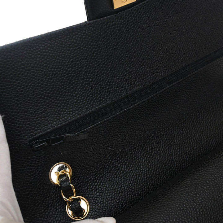 Chanel Medium Classic Caviar Double rabat