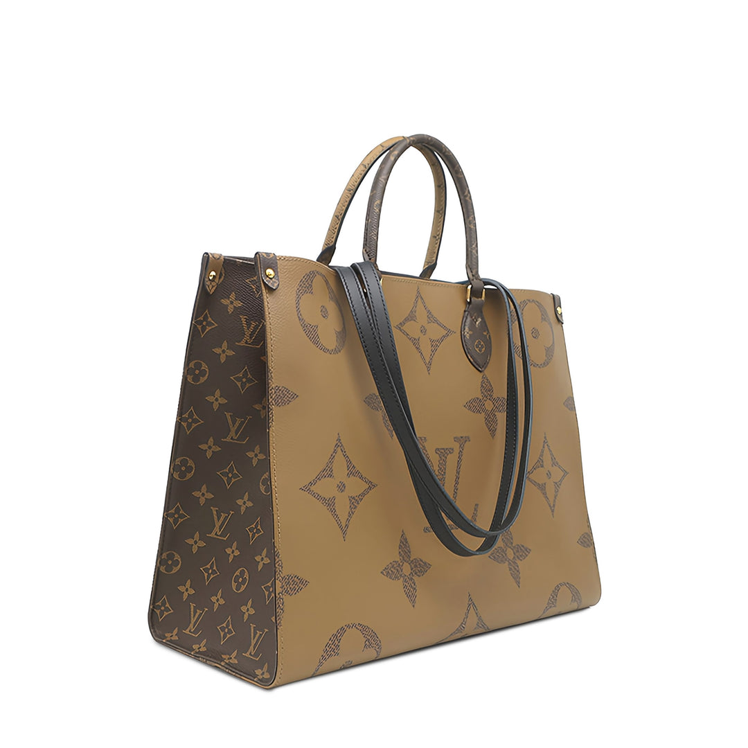 Louis Vuitton Giant OnTheGo GM Monogram Reverse Marron – vue 2 – GABY PARIS
