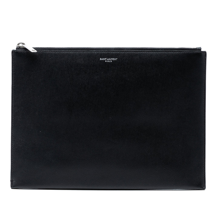 Saint Laurent Grained Cuir Zip Pochette