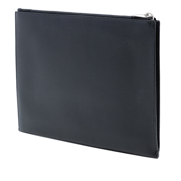 Saint Laurent Grained Cuir Zip Pochette