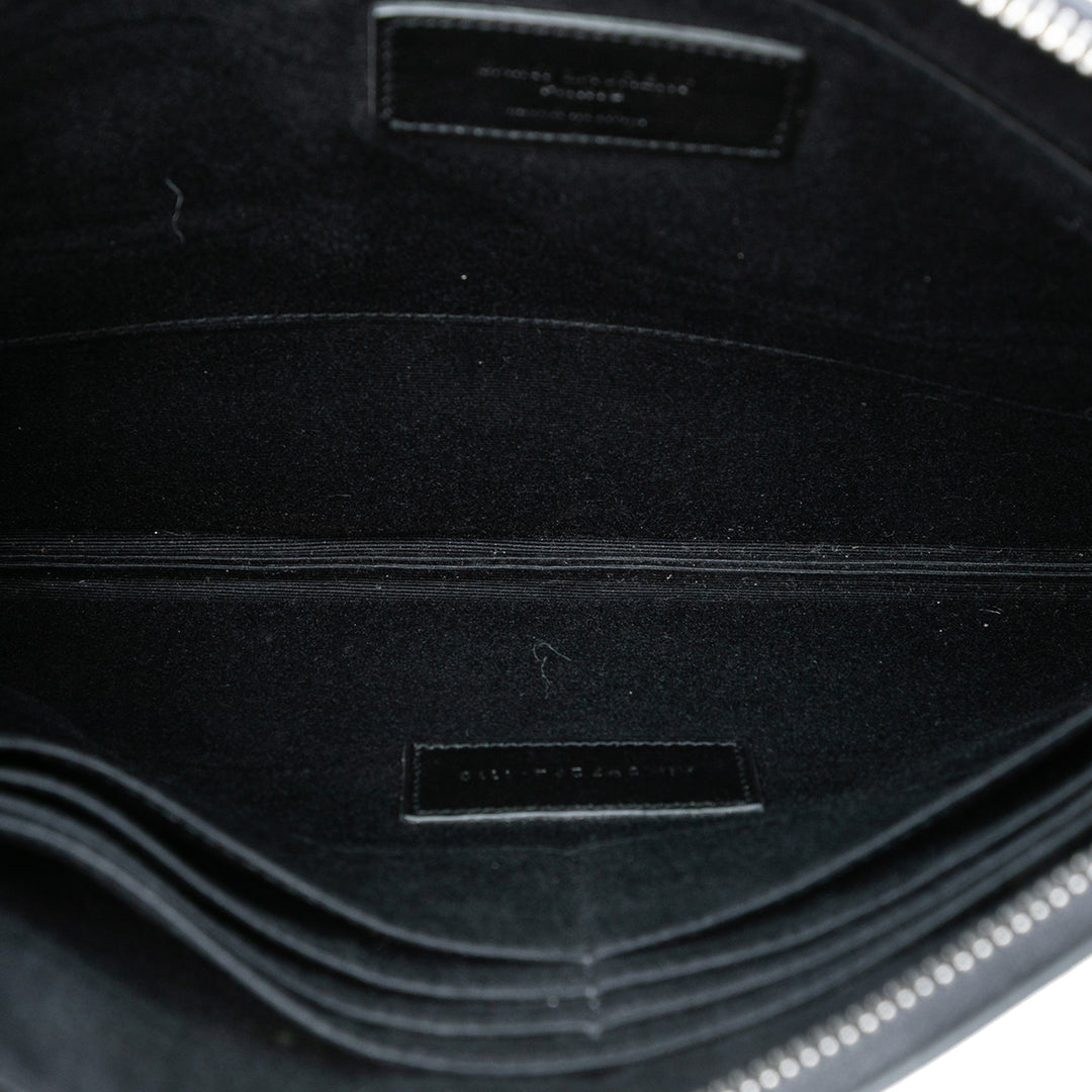 Saint Laurent Grained Cuir Zip Pochette