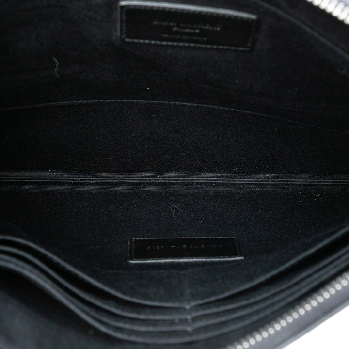 Saint Laurent Grained Cuir Zip Pochette