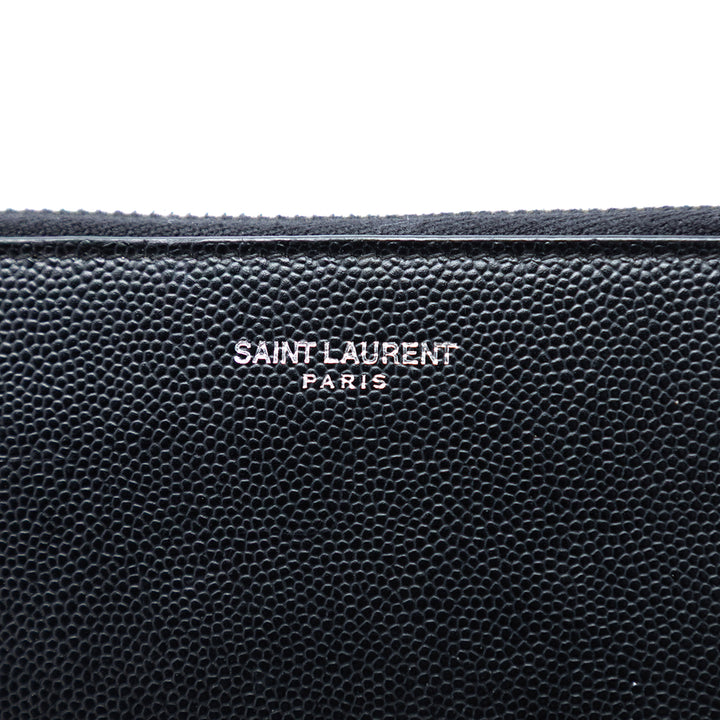 Saint Laurent Grained Cuir Zip Pochette