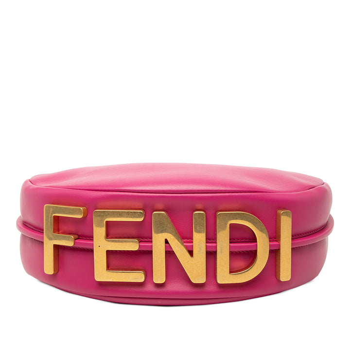 Fendi Sac porté épaule Fendigraphy Hobo Petit Rose – vue 3 – GABY PARIS