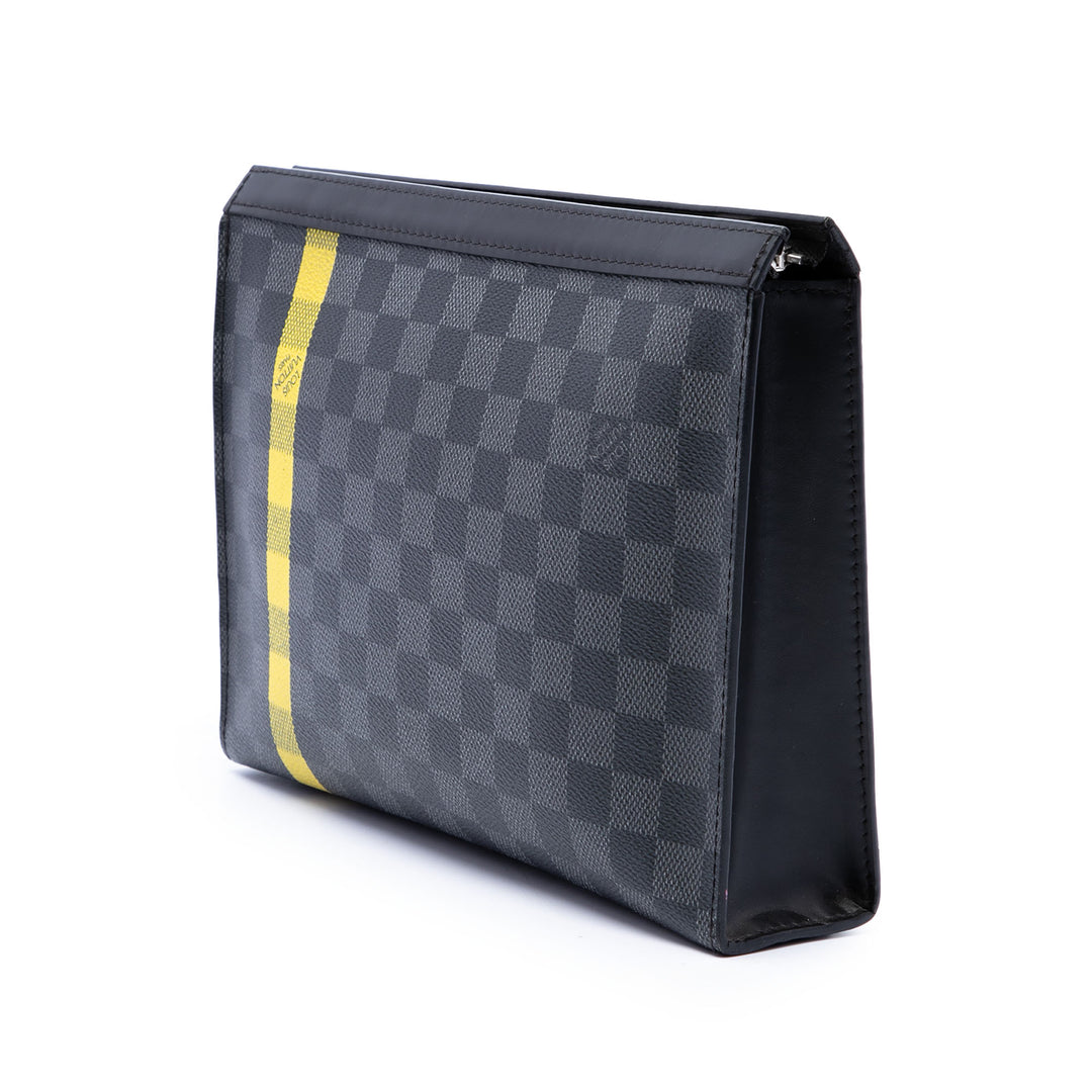 Stripe Pochette Voyage MM Damier Graphite Noir