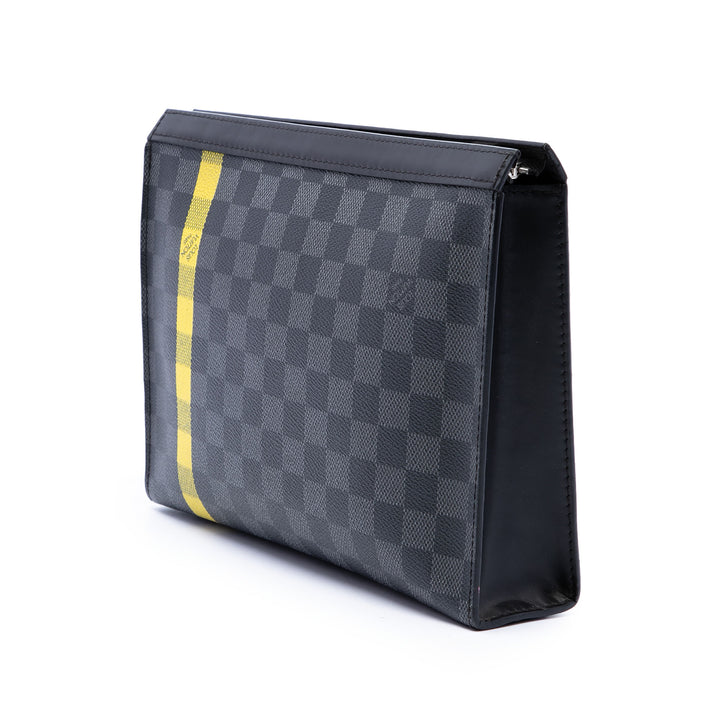 Stripe Pochette Voyage MM Damier Graphite Noir