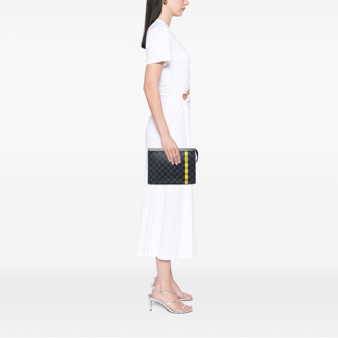 Stripe Pochette Voyage MM Damier Graphite Noir