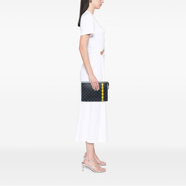 Stripe Pochette Voyage MM Damier Graphite Noir