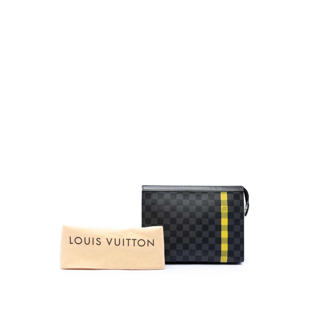 Stripe Pochette Voyage MM Damier Graphite Noir