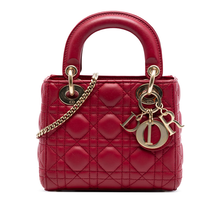 Dior Mini Cuir d’agneau Cannage Lady Dior