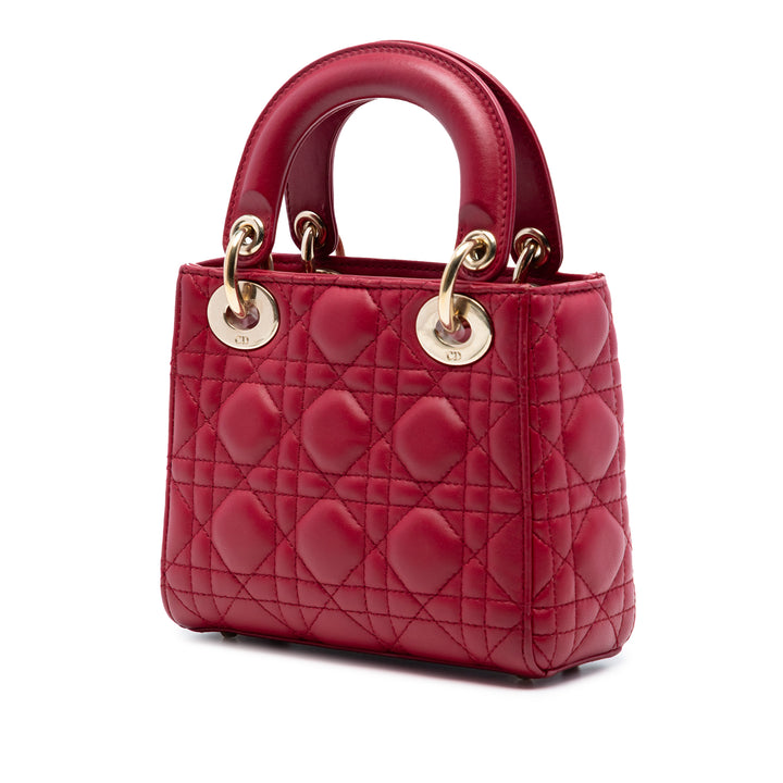 Dior Mini Cuir d’agneau Cannage Lady Dior