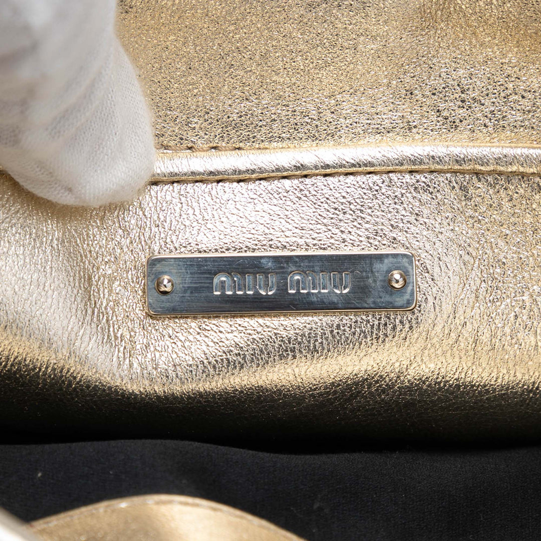 Miu Miu Matelasse Nappa Frame Cristal Chain Sac bandoulière