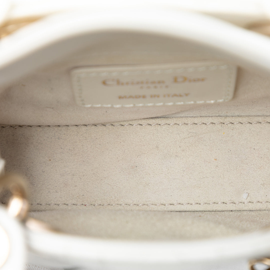 Dior Lady Dior Cannage Micro Cuir d'agneau