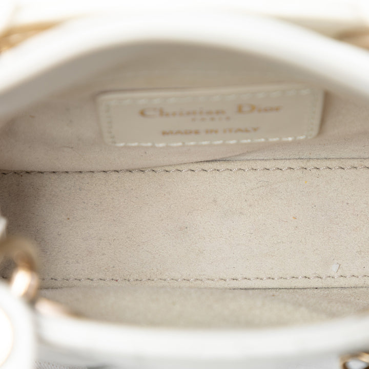 Dior Lady Dior Cannage Micro Cuir d'agneau