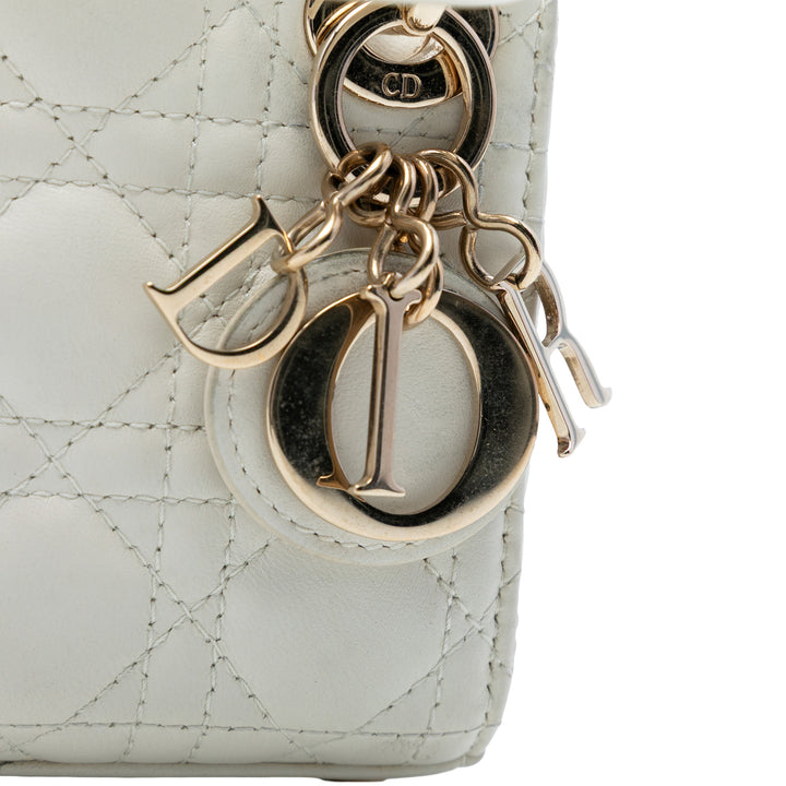Dior Lady Dior Cannage Micro Cuir d'agneau