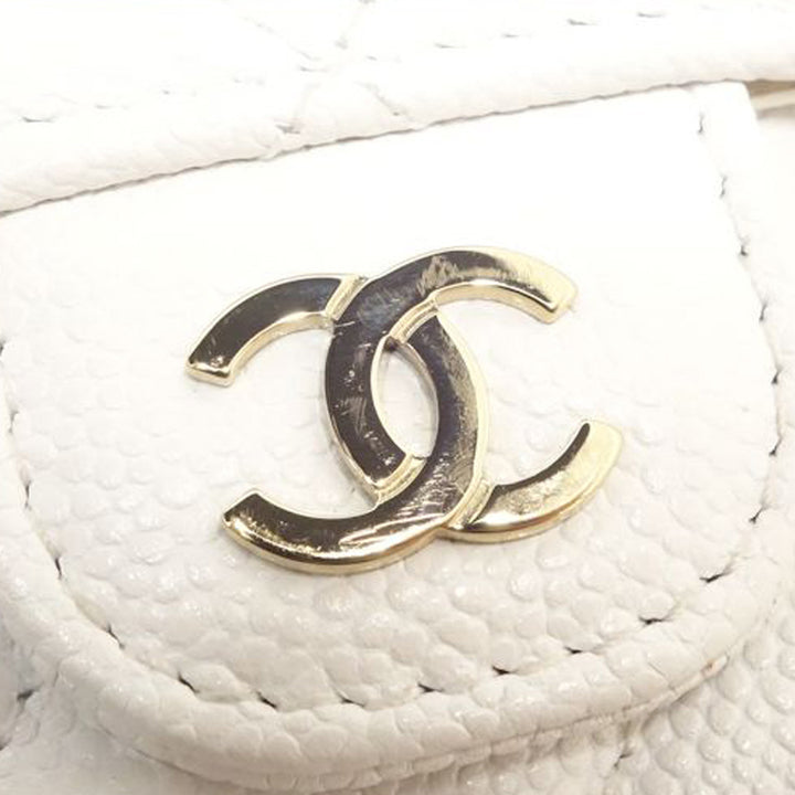 Chanel CC Matelassé Caviar à rabat Card Holder Portefeuille