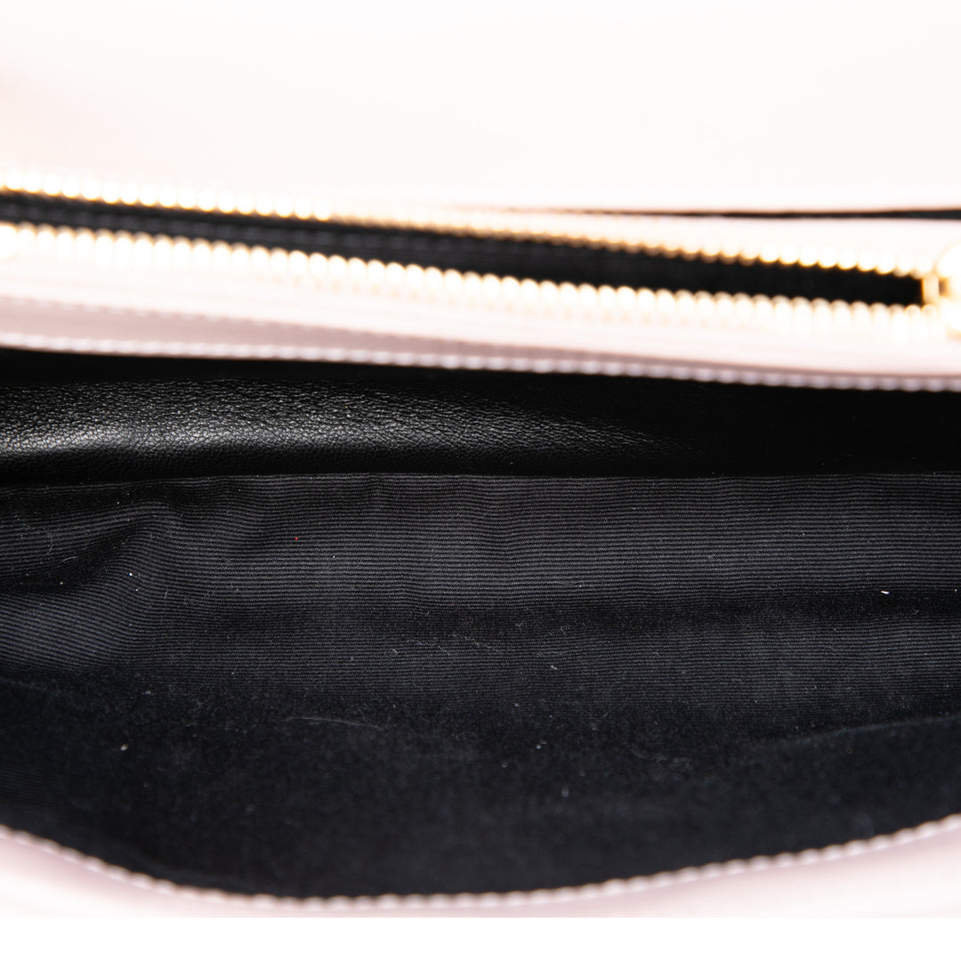 Saint Laurent Medium Cuir de veau et Daim Chevron Monogram College Sac