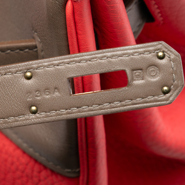 Hermès Tricolor Clemence et Swift Birkin Cascade Retourne 35