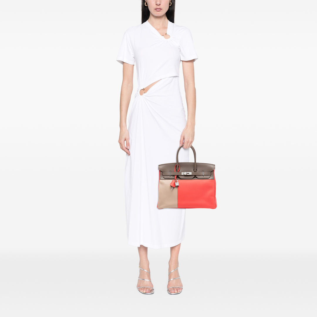 Hermès Tricolor Clemence et Swift Birkin Cascade Retourne 35