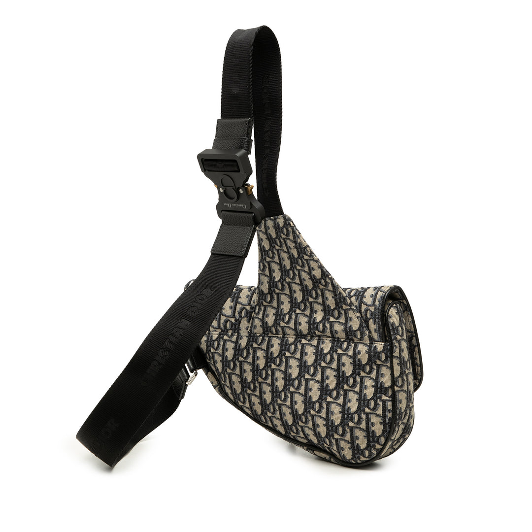 Dior Oblique Toile Saddle Sac porté croisé