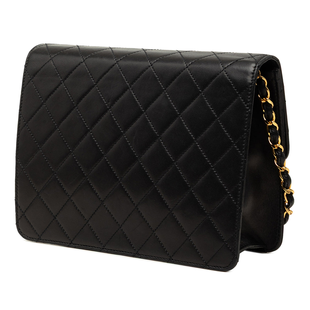 Chanel CC Matelassé Rabat simple Petit Cuir d'agneau Noir – vue 2 – GABY PARIS