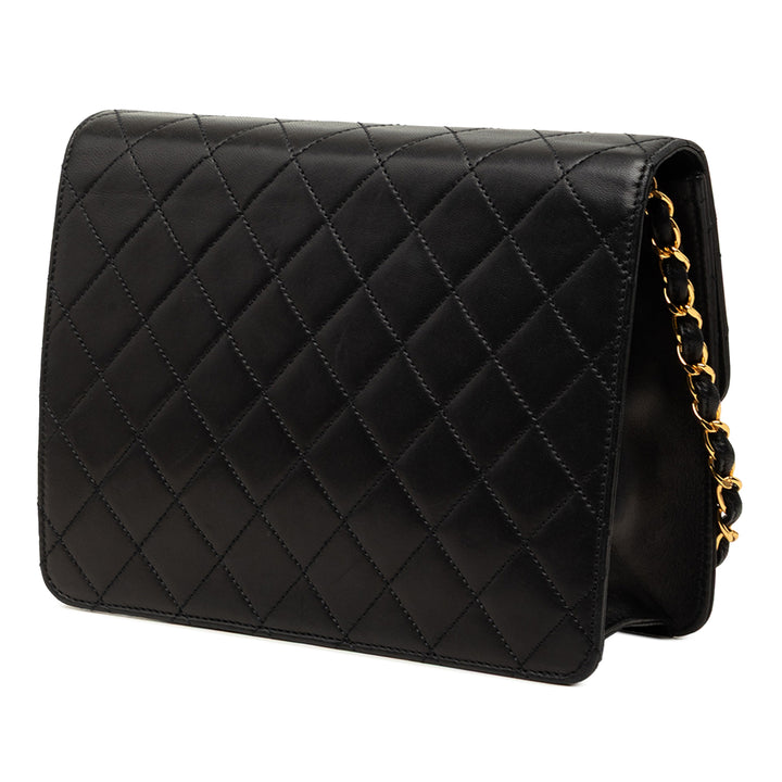 Chanel CC Matelassé Rabat simple Petit Cuir d'agneau Noir – vue 2 – GABY PARIS