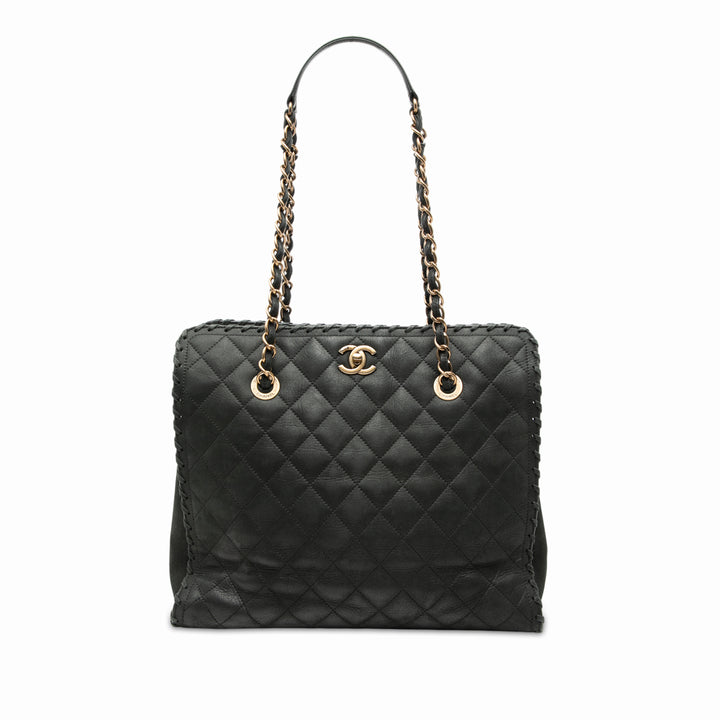 Chanel CC Matelassé Iridescent Cuir de veau Happy Stitch Cabas