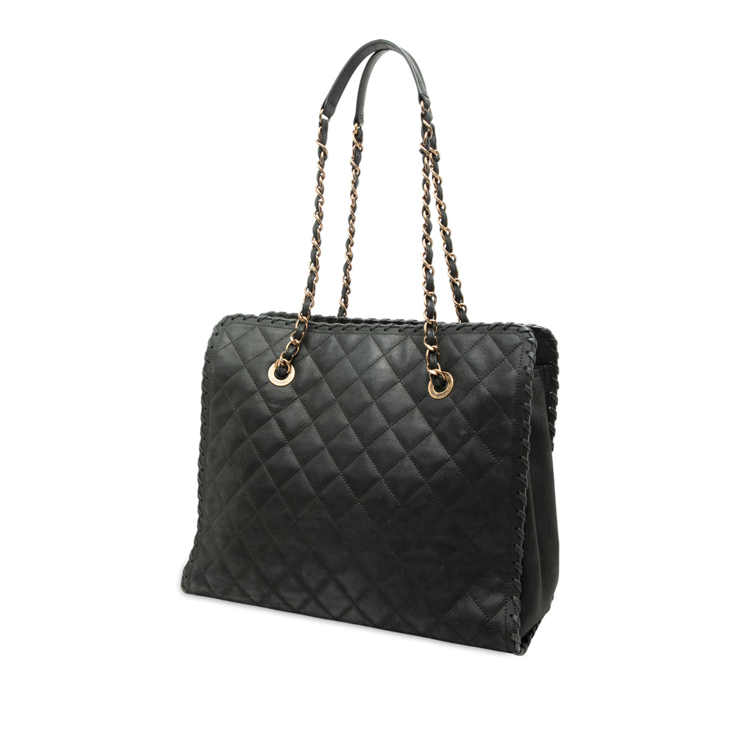 Chanel CC Matelassé Iridescent Cuir de veau Happy Stitch Cabas