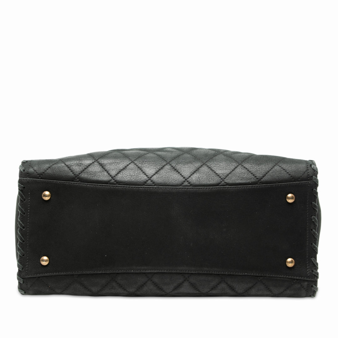 Chanel CC Matelassé Iridescent Cuir de veau Happy Stitch Cabas