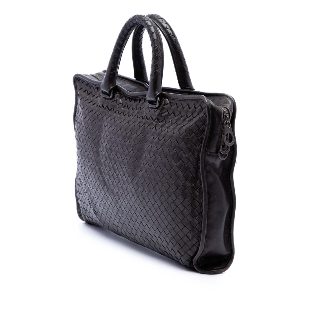 Intrecciato Business Sac nappa Marron