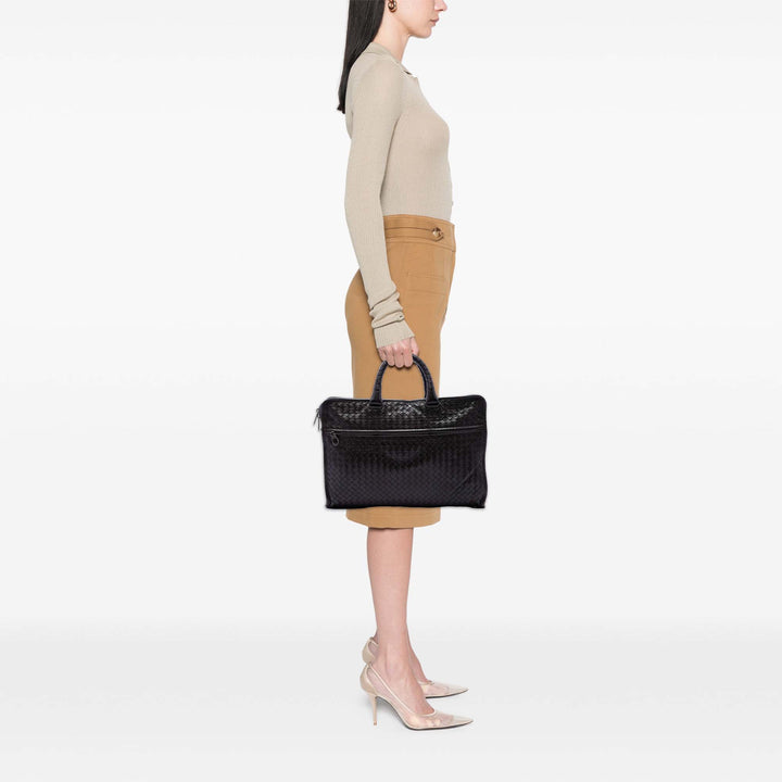 Intrecciato Business Sac nappa Marron