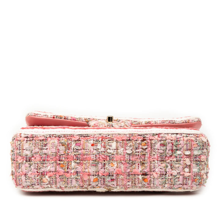 Chanel Medium Classic Quilted Tweed Braided Double rabat Rose – GABY PARIS Authentique