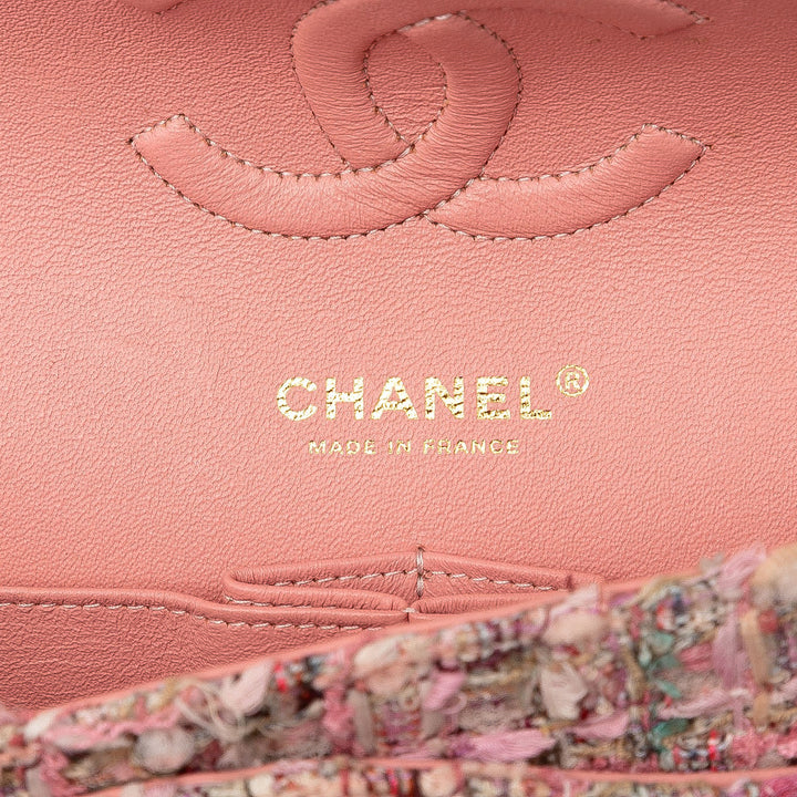Chanel Medium Classic Quilted Tweed Braided Double rabat Rose – GABY PARIS Authentique