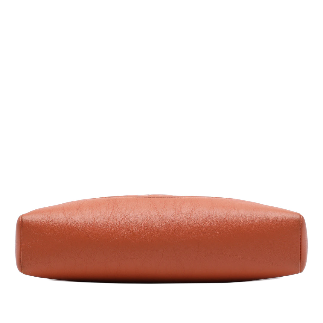 brillant Froissé 31 Cabas Mini Cuir de veau Orange