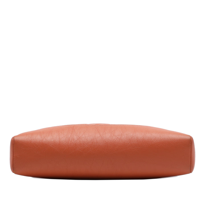 brillant Froissé 31 Cabas Mini Cuir de veau Orange