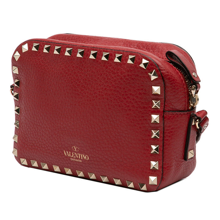 Valentino Grainy Cuir de veau Rockstud Sac caméra