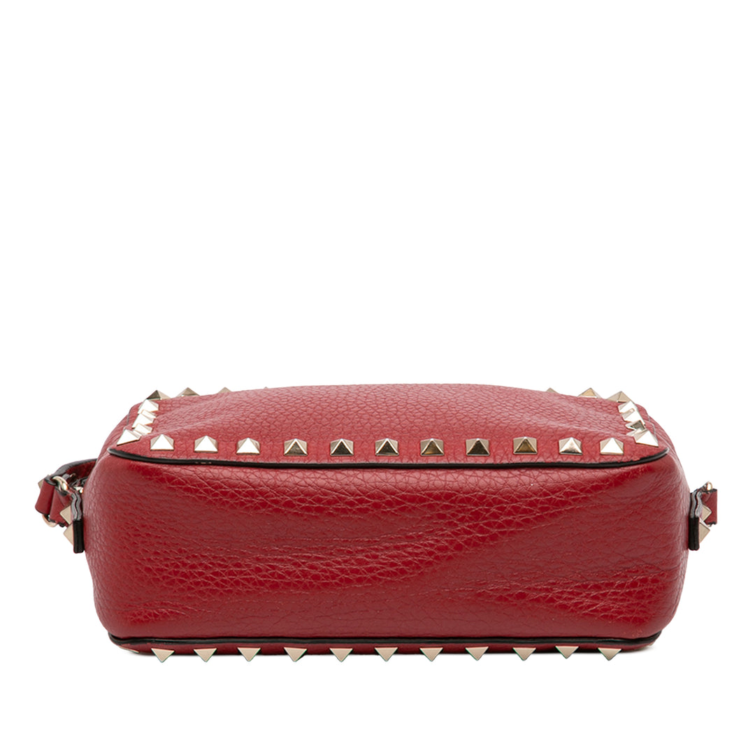 Valentino Grainy Cuir de veau Rockstud Sac caméra
