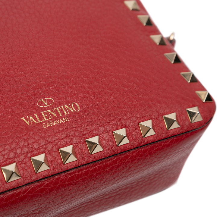 Valentino Grainy Cuir de veau Rockstud Sac caméra